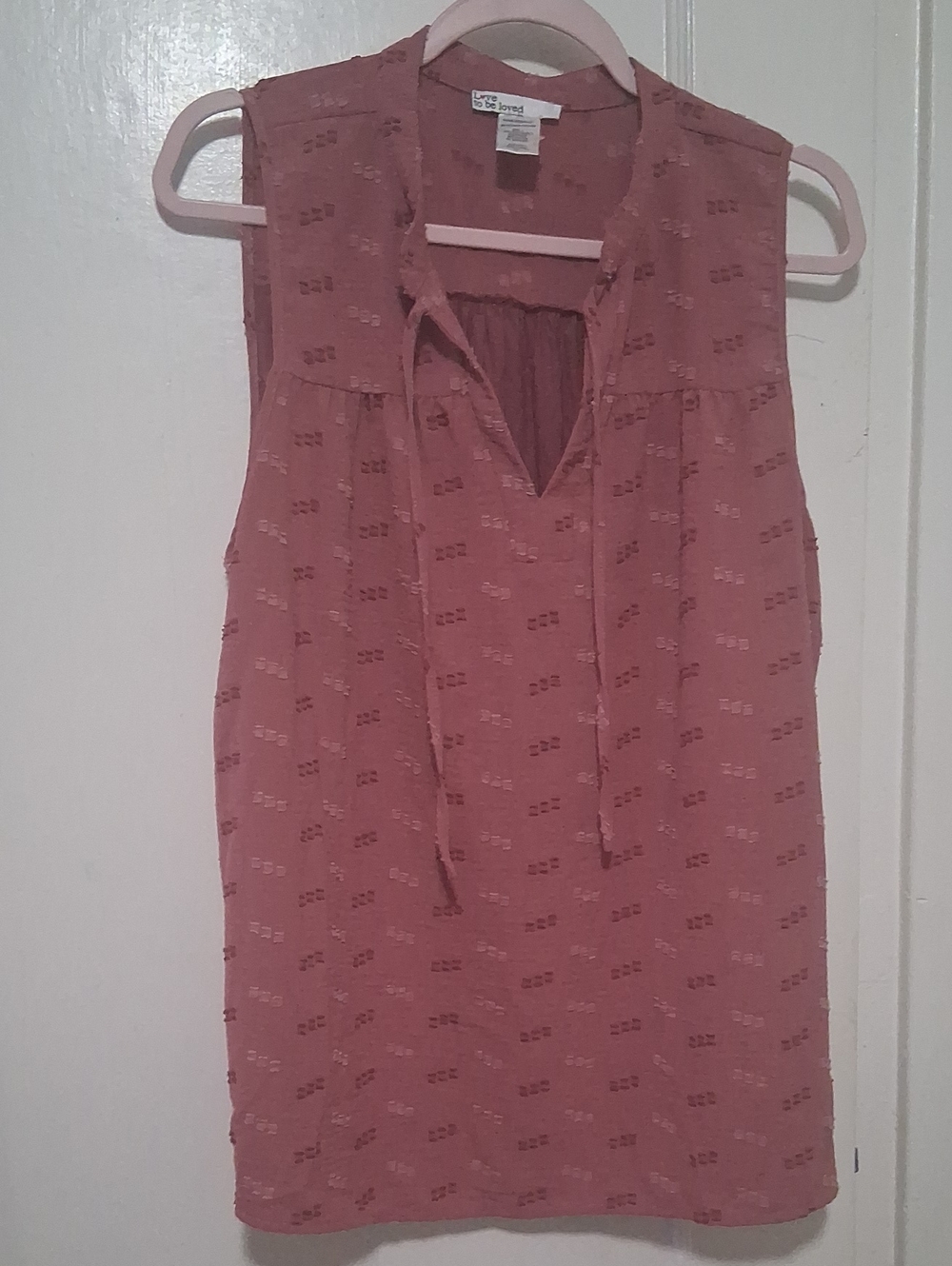 Lightweight Sleeveless Tie-Neck Camisole in Dusty Mauve by CJ Banks